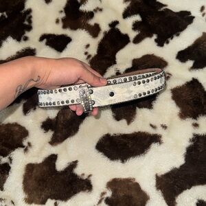 Shyanne western leather with rhinestones belt women